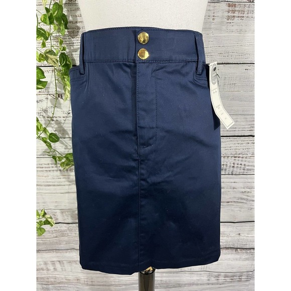 Charter Club Dresses & Skirts - Charter Club Skirt Skort Pants Shop Classic Fit Navy Blue Gold Country Club Slim